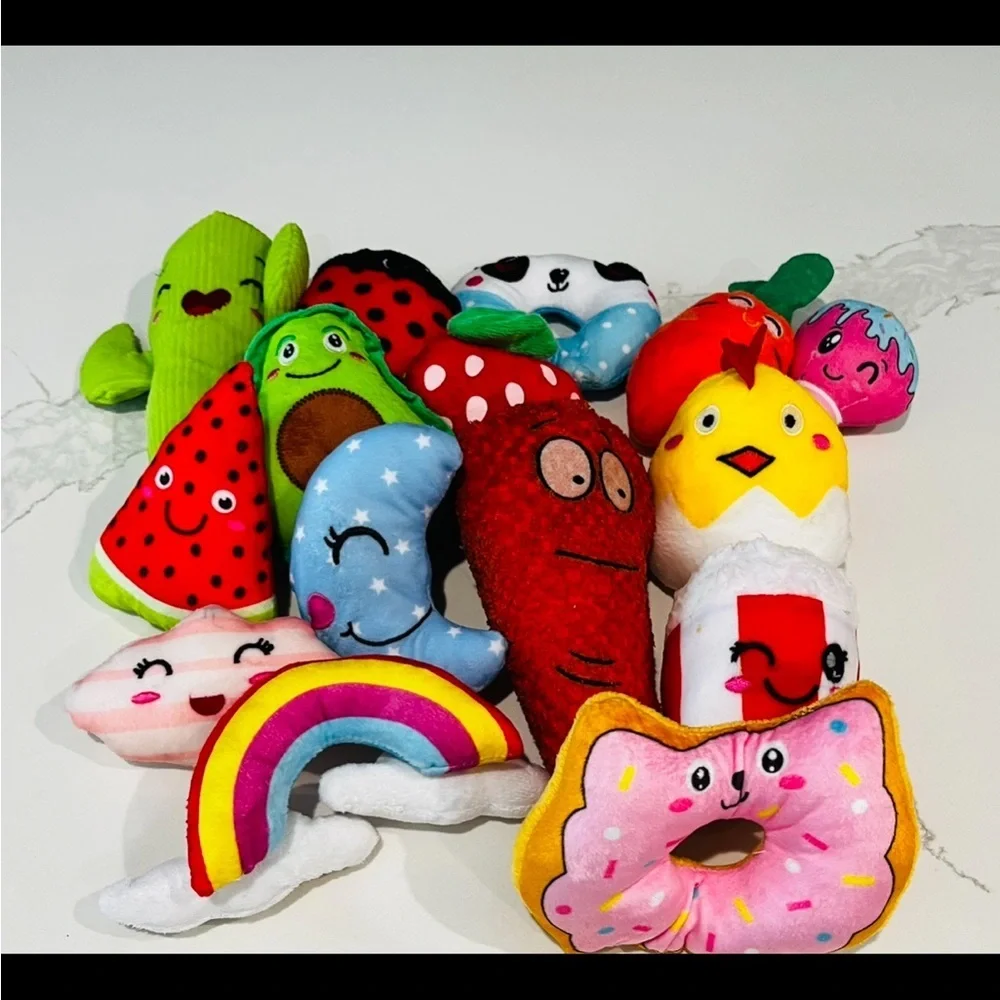 Colorful Plush Dog Toy Set 14